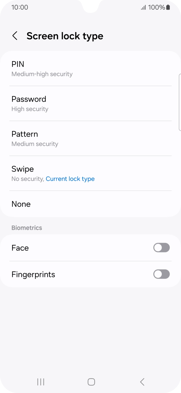 Press Fingerprints.