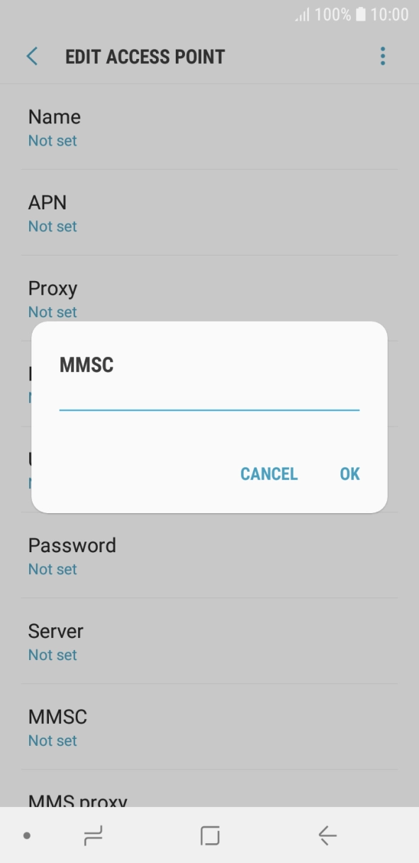 Key in http://mmsc.mms.o2.co.uk:8002 and press OK. Key in http://mmsc.mms.o2.co.uk:8002 and press OK.