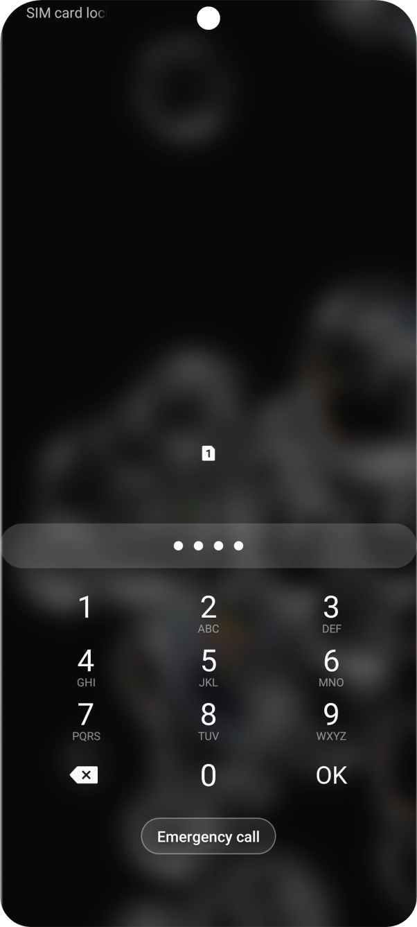 Key in your SIM PIN and press OK. The default SIM PIN is 0000.