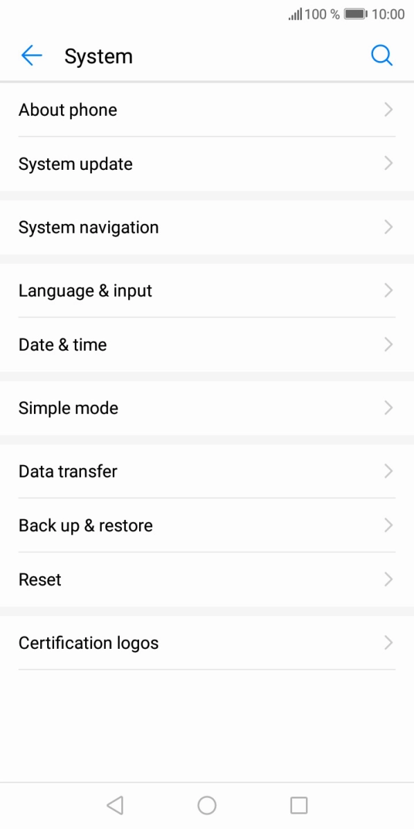 Press System update. If a new software version is available, it's displayed. Follow the instructions on the screen to update the phone software. Press System update. If a new software version is available, it's displayed. Follow the instructions on the screen to update the phone software.