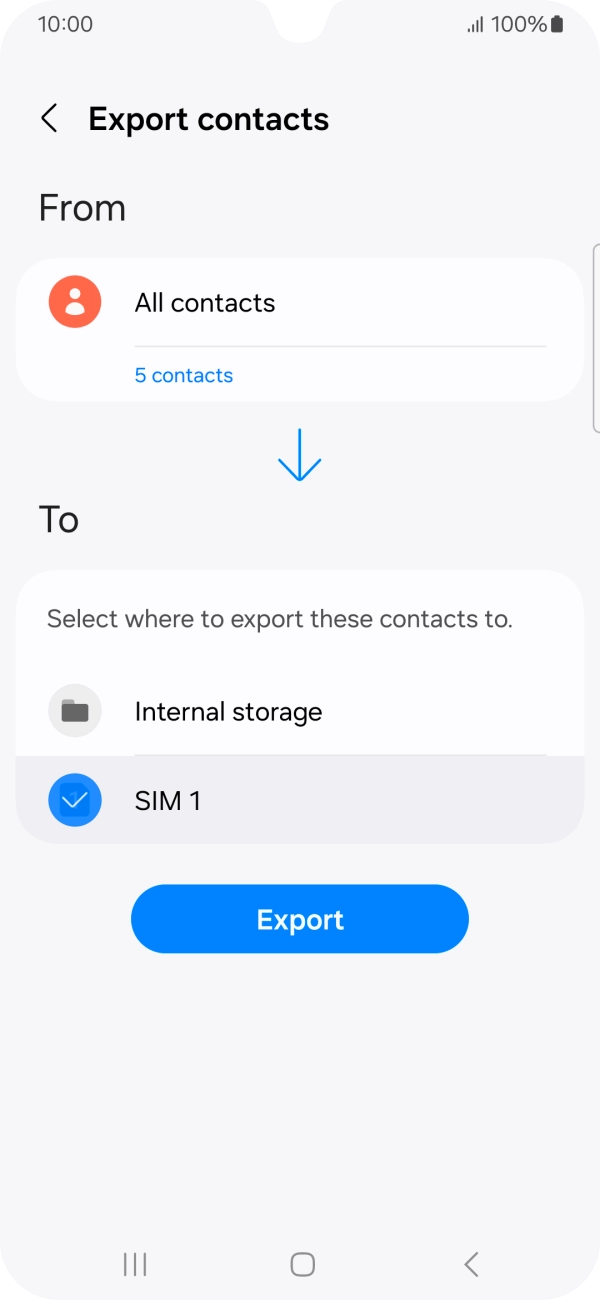 Press Export.