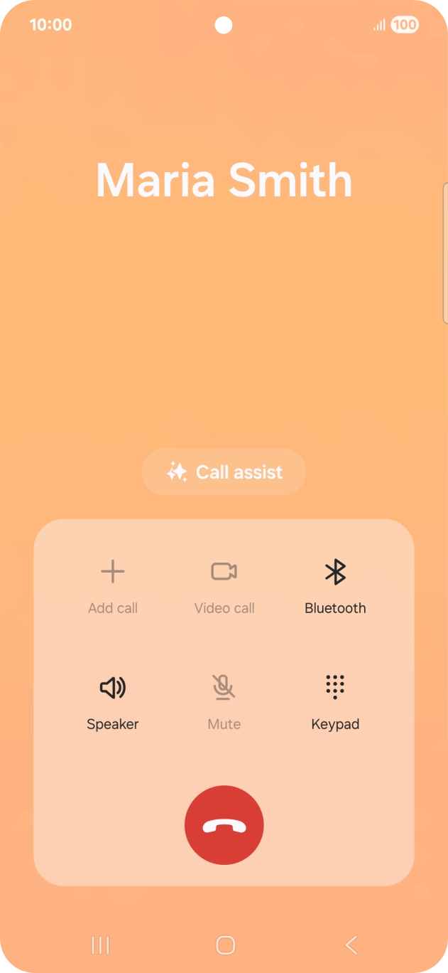 To use Galaxy AI for translation during a call, press Call assist. To use Galaxy AI for translation during a call, press Call assist.