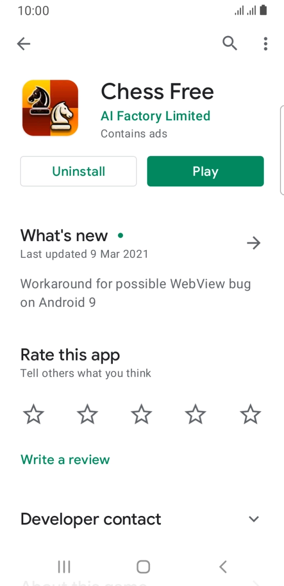 Press Uninstall.