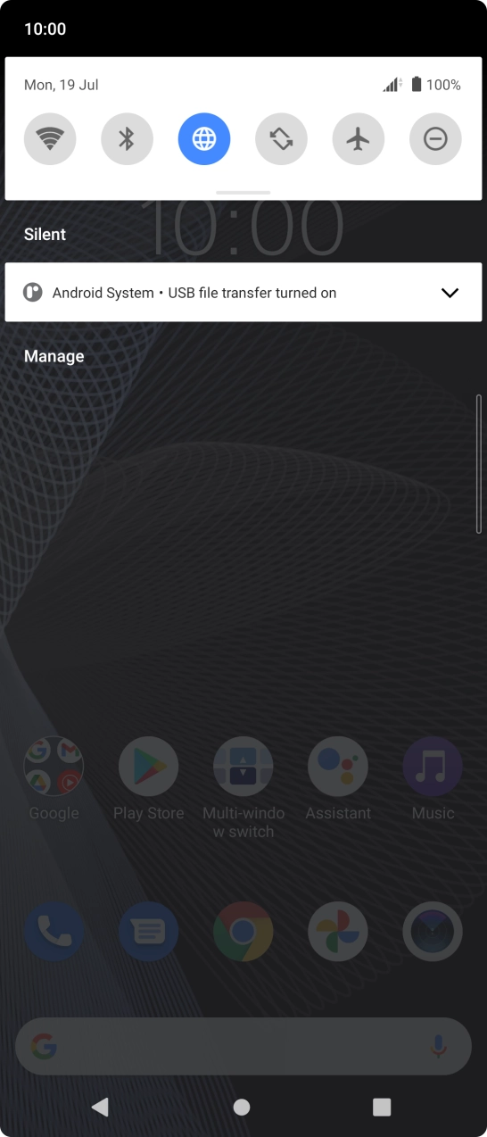Press Android system. Press Android system.