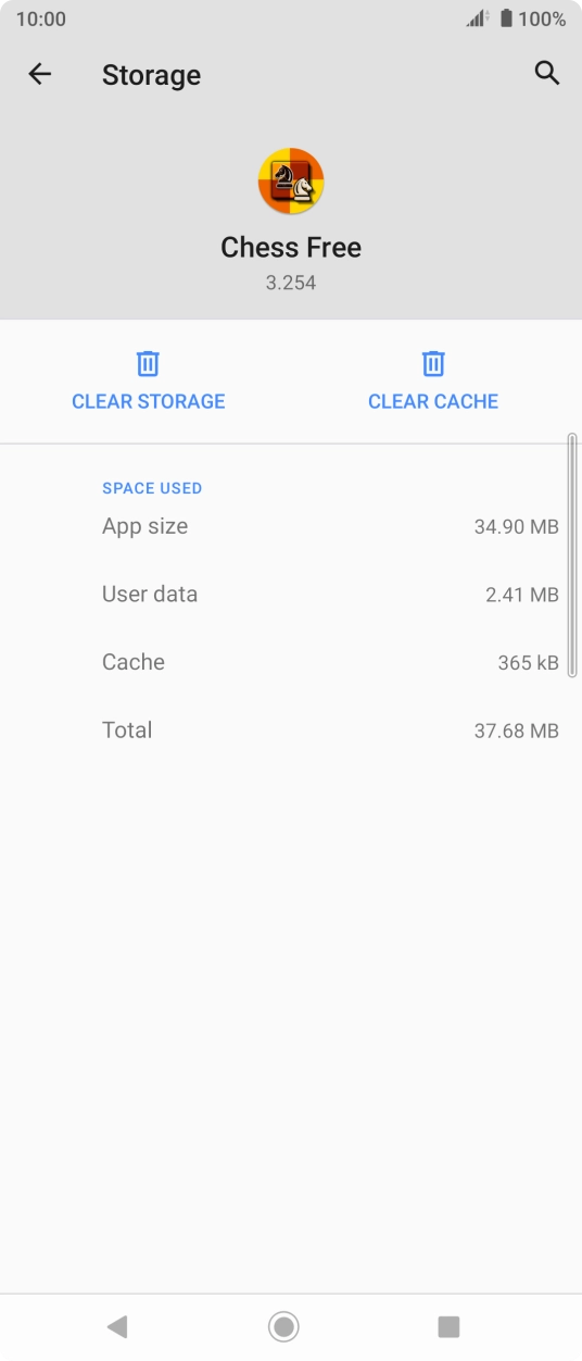 Press CLEAR CACHE.