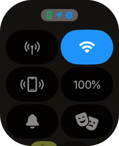 Press the battery percentage.