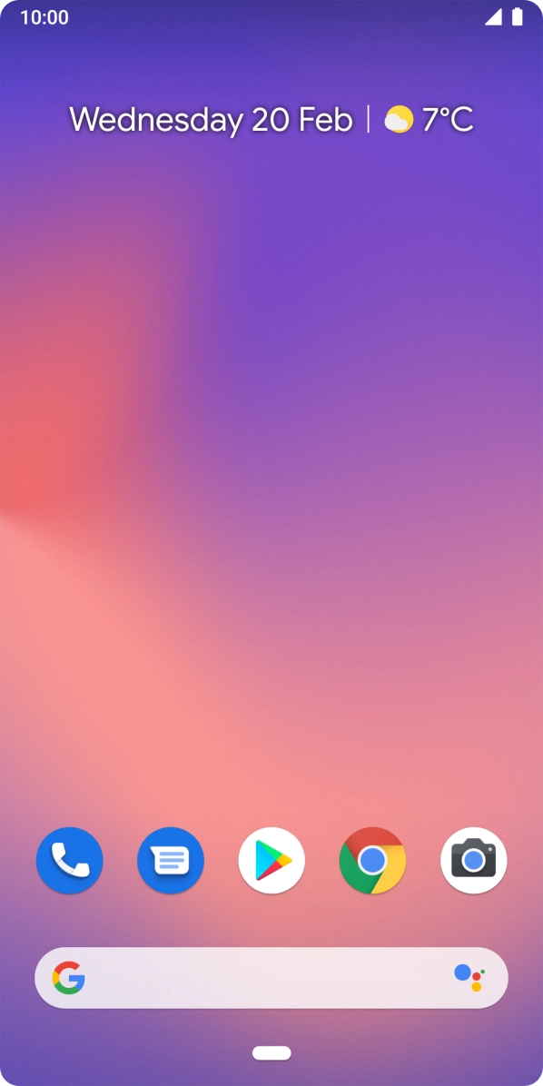 Slide your finger upwards starting from the bottom of the screen.
