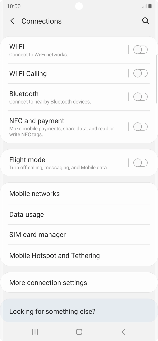 Press Mobile Hotspot and Tethering. Press Mobile Hotspot and Tethering.