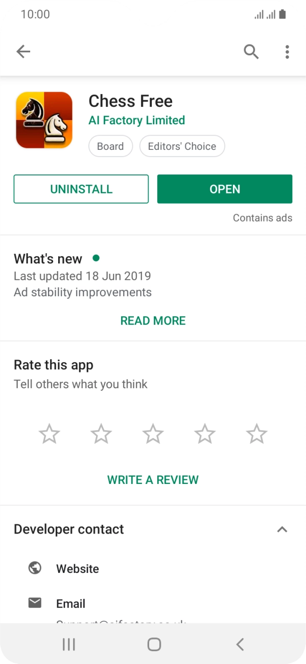 Press UNINSTALL.
