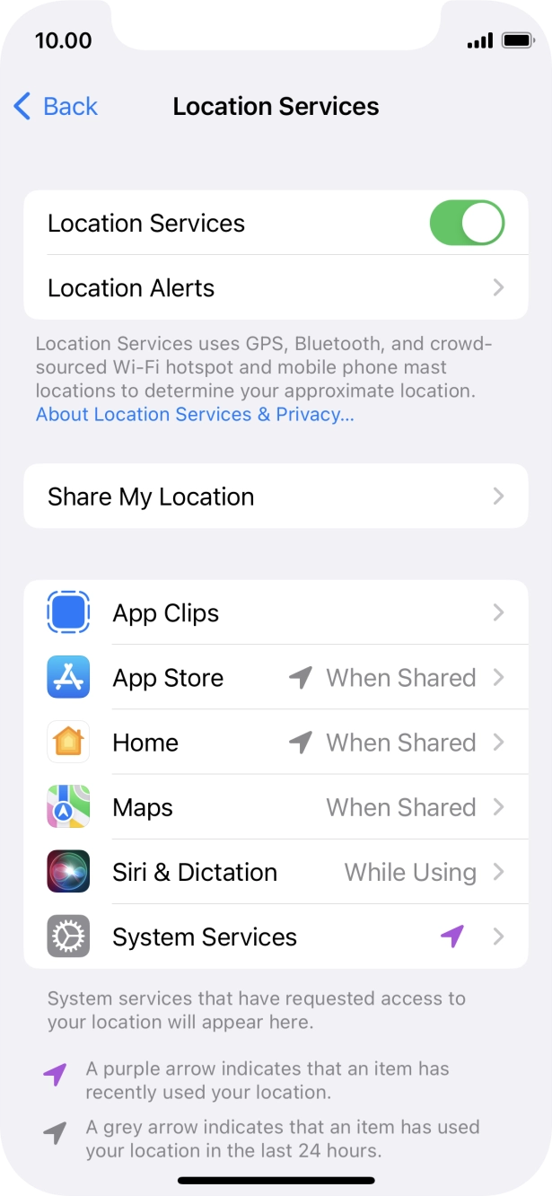 Press the required app. Press the required app.