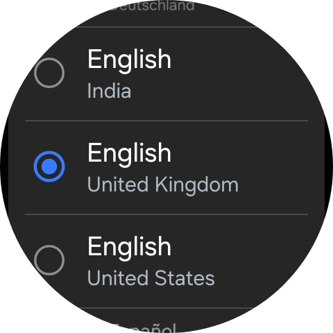 Press the required language.