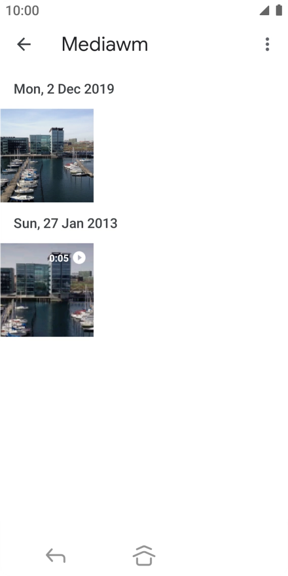 Press and hold any picture or video clip. Press and hold any picture or video clip.