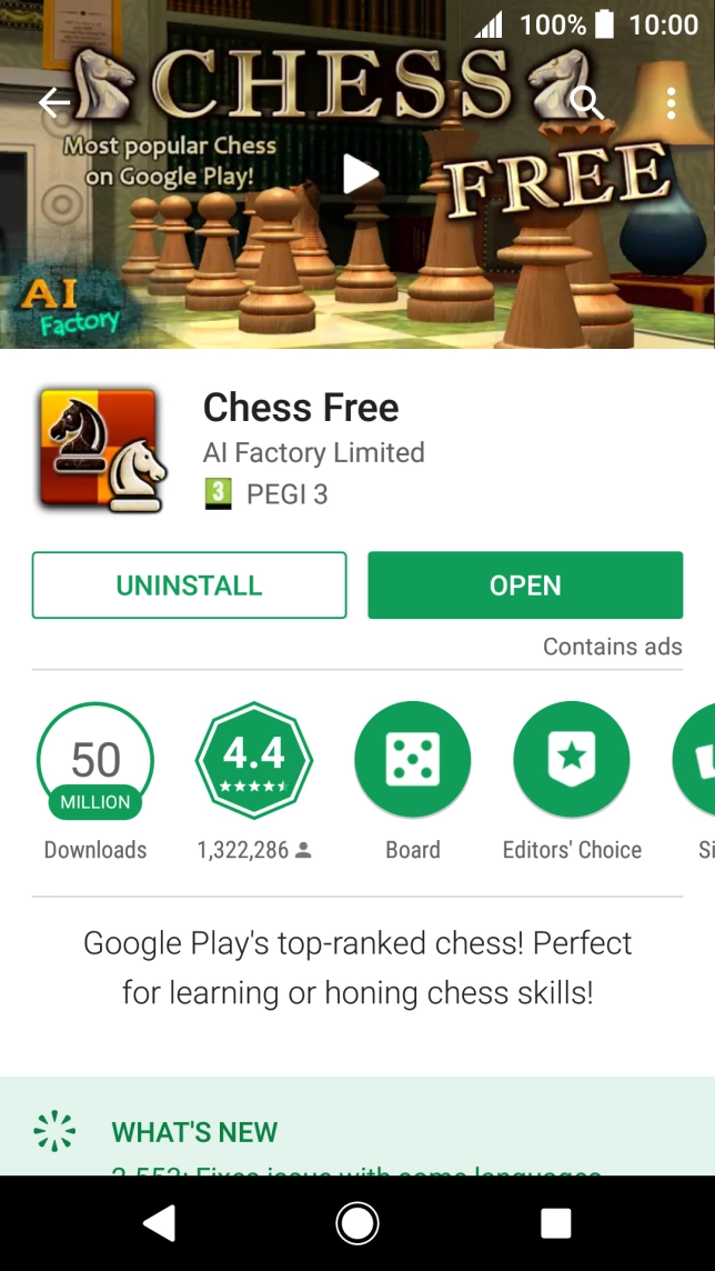 Press UNINSTALL.
