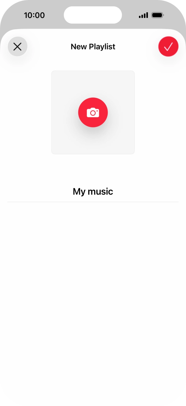 Press the confirm icon.