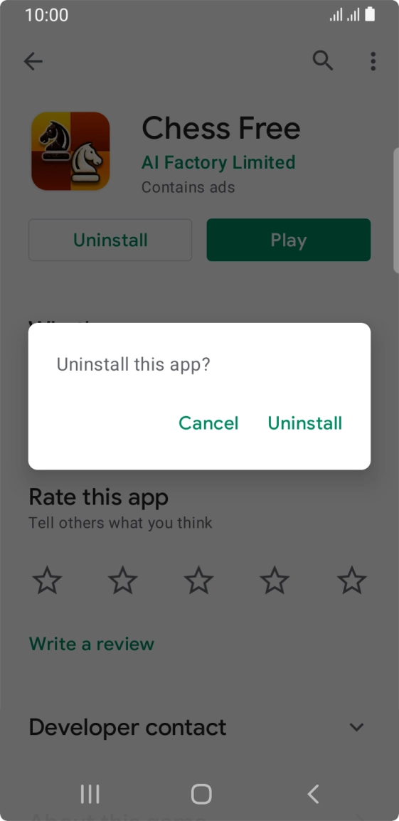 Press Uninstall.