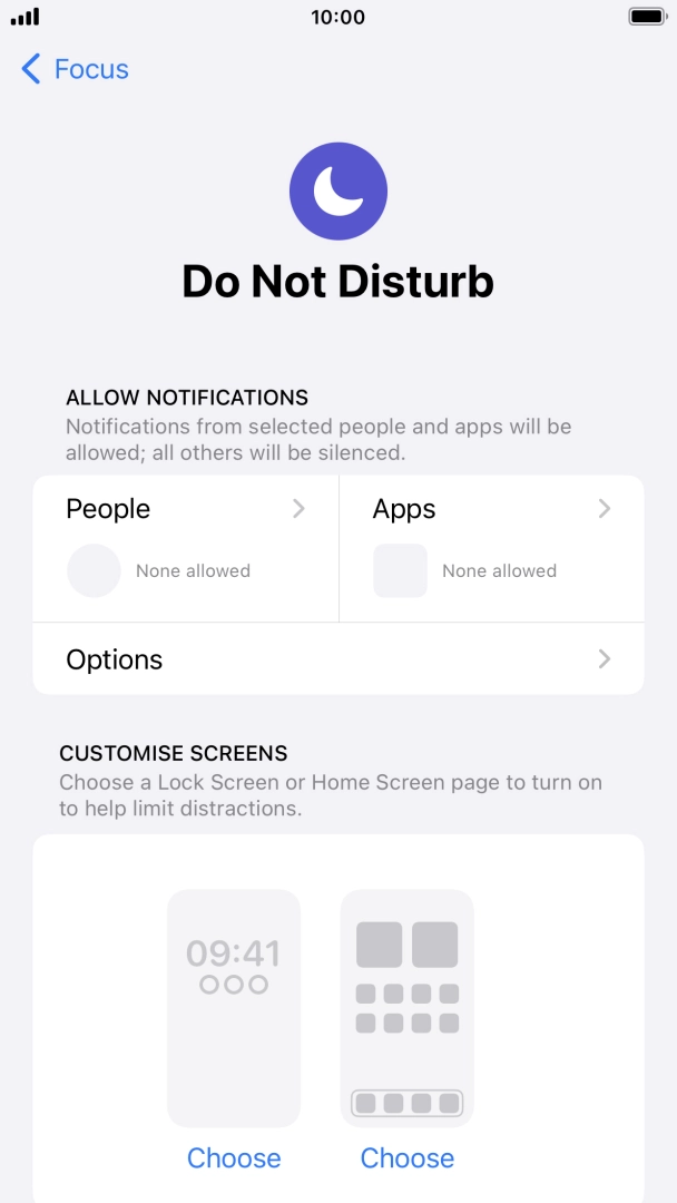 Press People and follow the instructions on the screen to select which contacts you would like to receive calls and notifications from when Do Not Disturb is turned on. Press People and follow the instructions on the screen to select which contacts you would like to receive calls and notifications from when Do Not Disturb is turned on.
