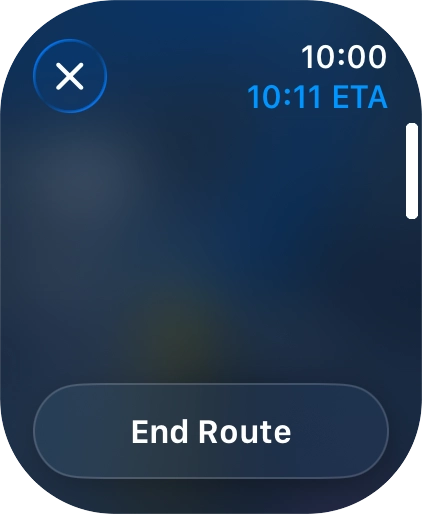 Press End Route.