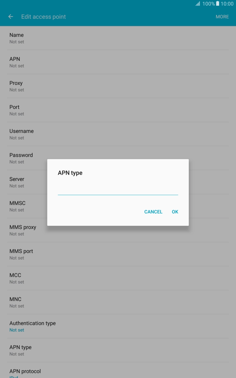 Key in default and press OK. Key in default and press OK.
