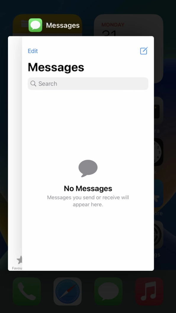 Slide upwards on the required application to end it. Slide upwards on the required application to end it.