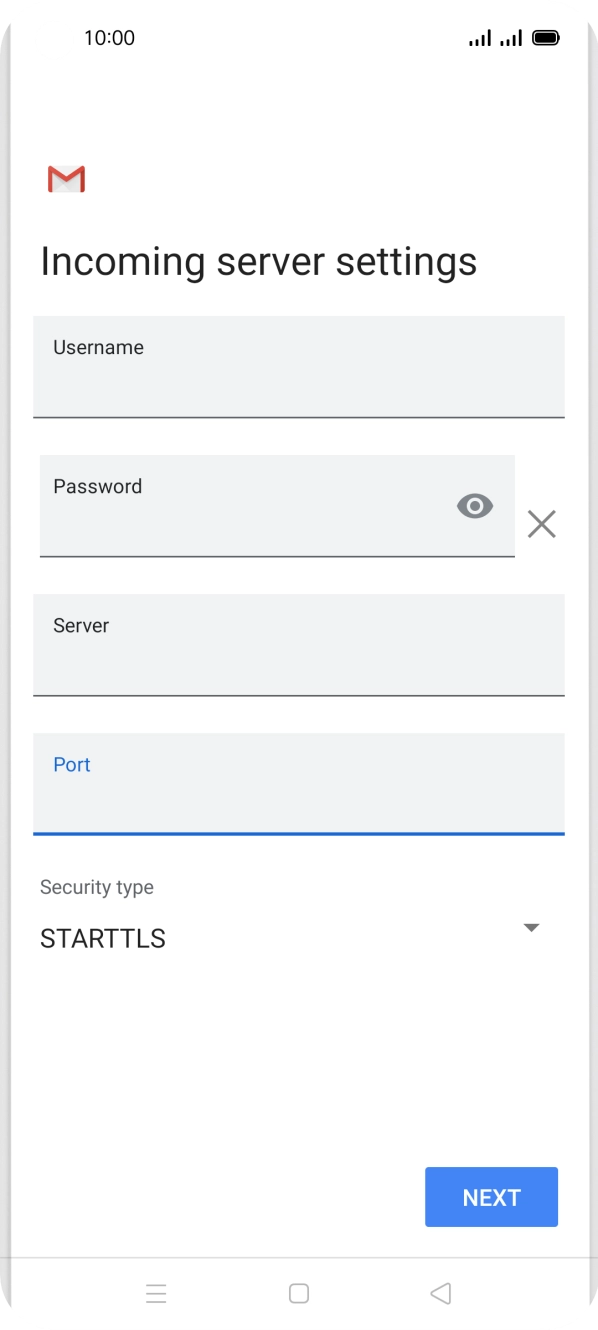 Press the drop down list below 'Security type'. Press the drop down list below 'Security type'.