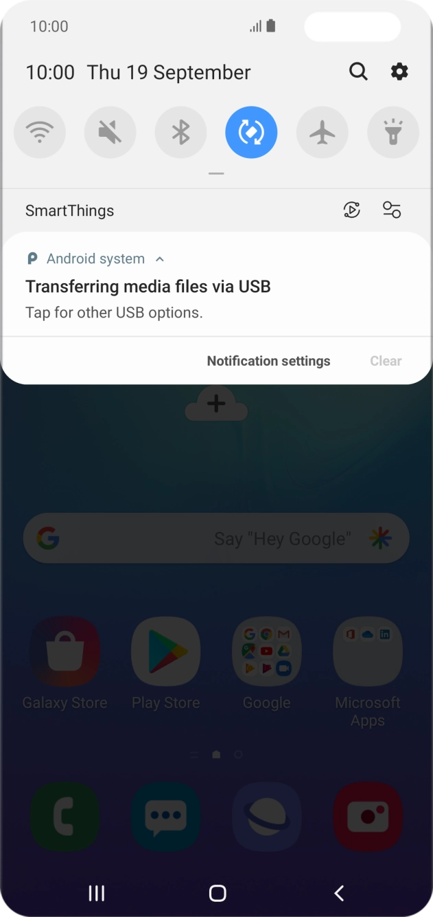 Press Tap for other USB options.. Press Tap for other USB options..