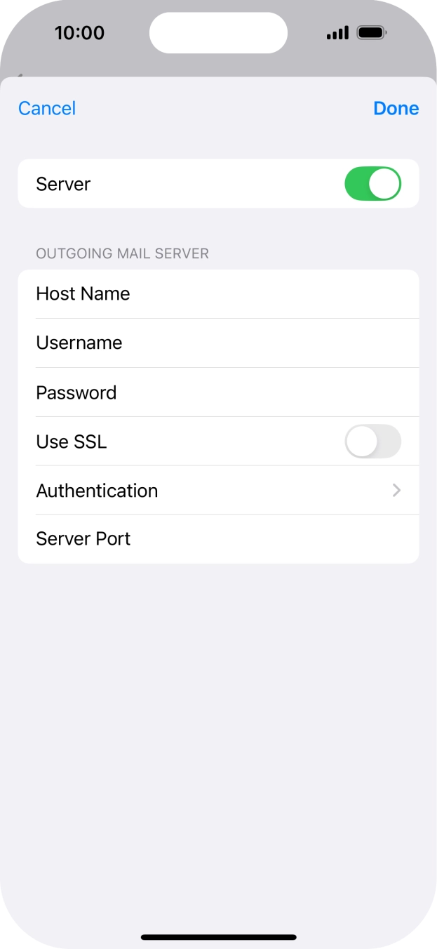 Press the indicator next to 'Use SSL' to turn on the function. Press the indicator next to 'Use SSL' to turn on the function.