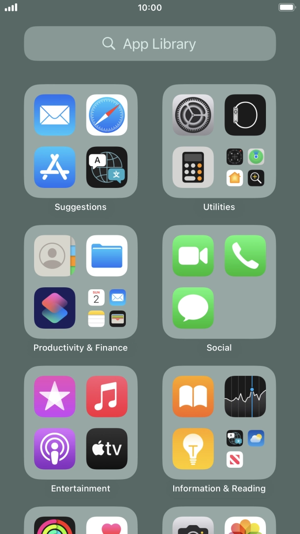 Press the required app. Press the required app.