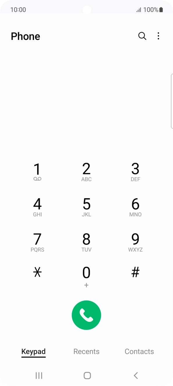 Press the menu icon.