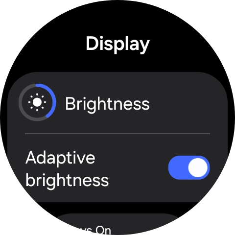 Press the indicator next to 'Adaptive brightness' to turn the function on or off.
