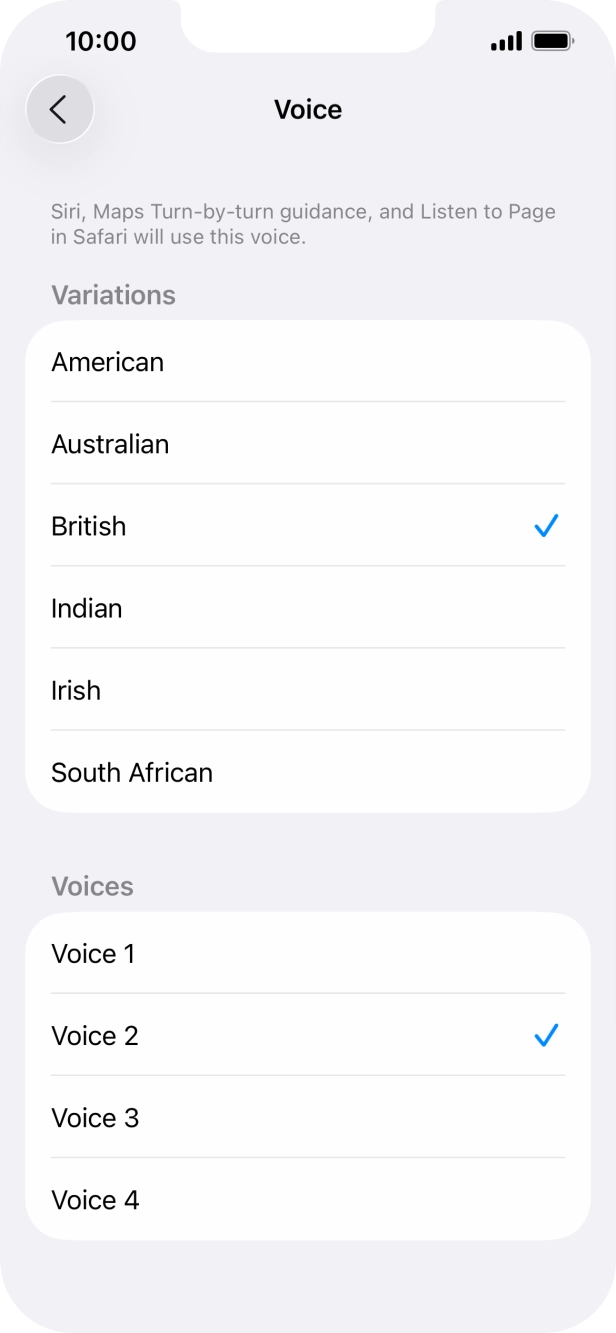 Press the required accent.