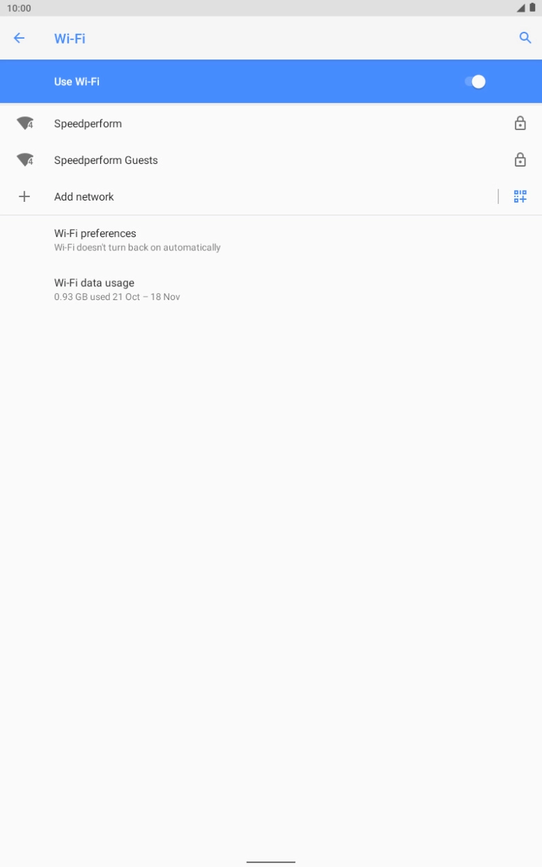 Press the required WiFi network.
