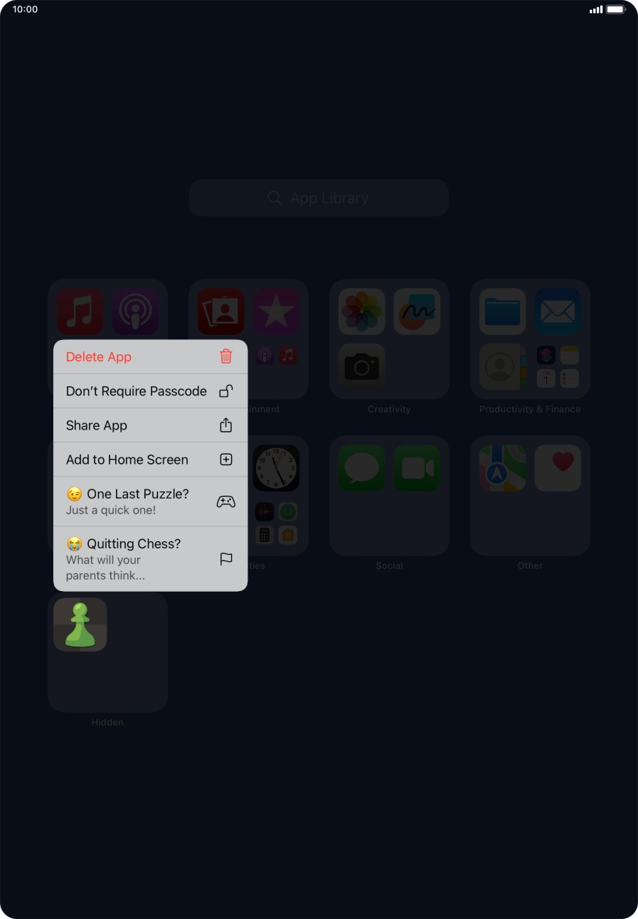 Press Don't Require Passcode.
