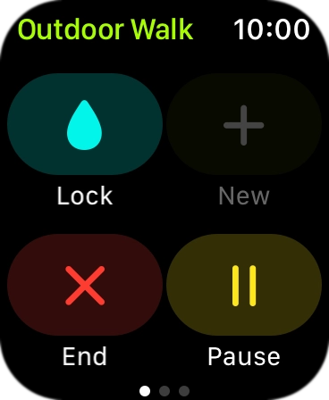 Press End to stop your training activity. Press End to stop your training activity.