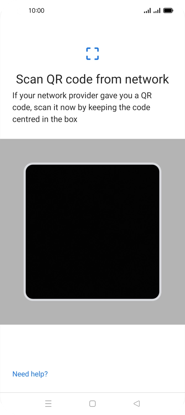 Place the QR code you've received inside the phone camera frame to scan the code.
