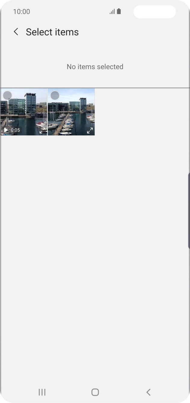 Press the required picture. Press the required picture.