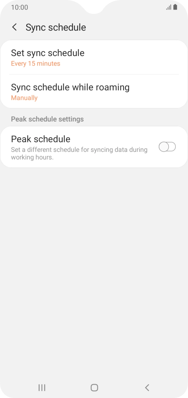 Press Set sync schedule.