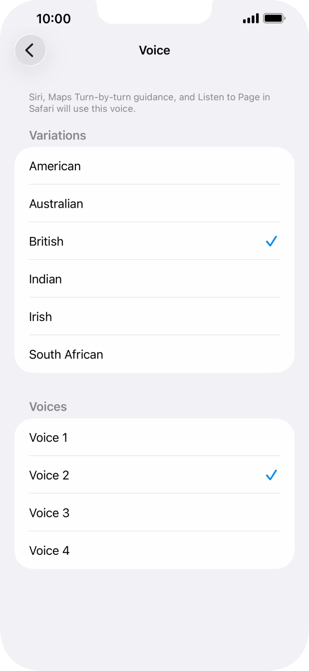 Press the required accent.