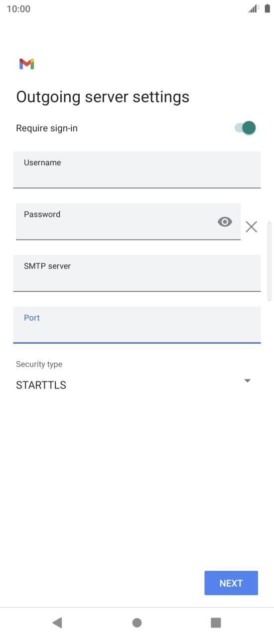 Press the drop down list below 'Security type'. Press the drop down list below 'Security type'.