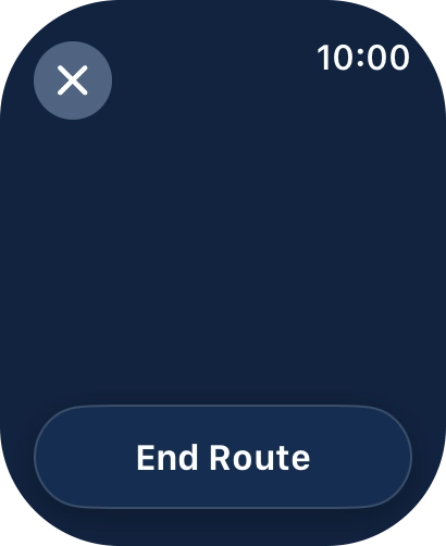 Press End Route.