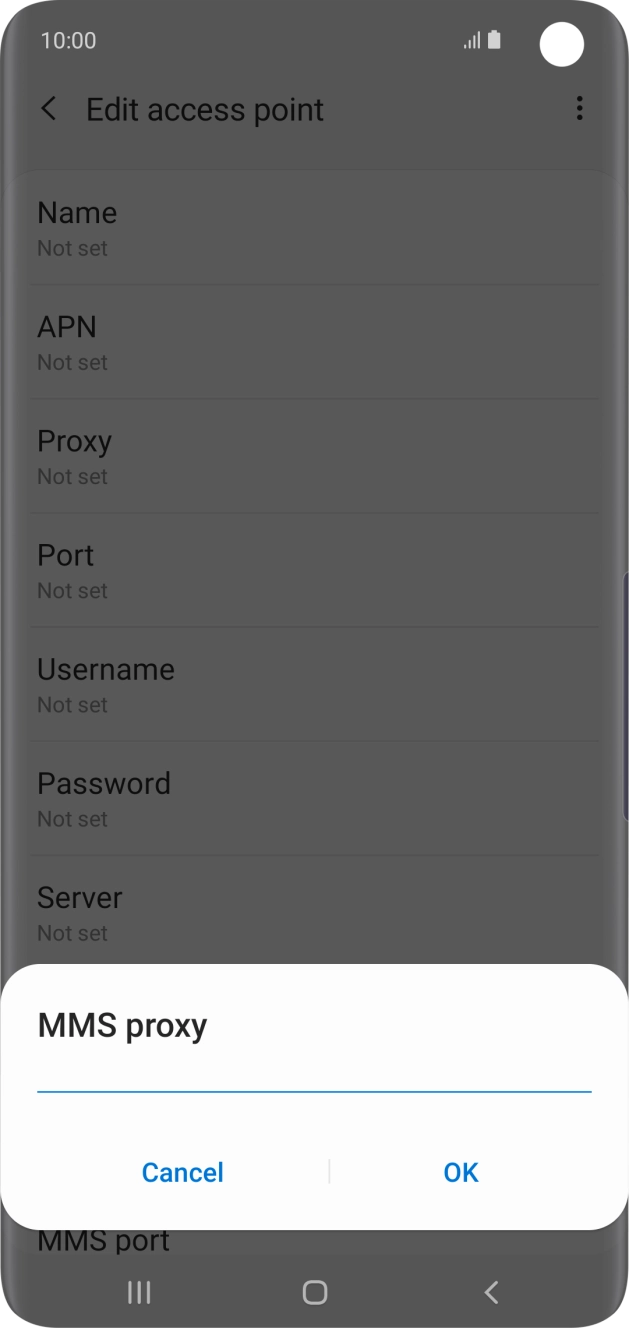 Key in 82.132.254.1 and press OK. Key in 82.132.254.1 and press OK.