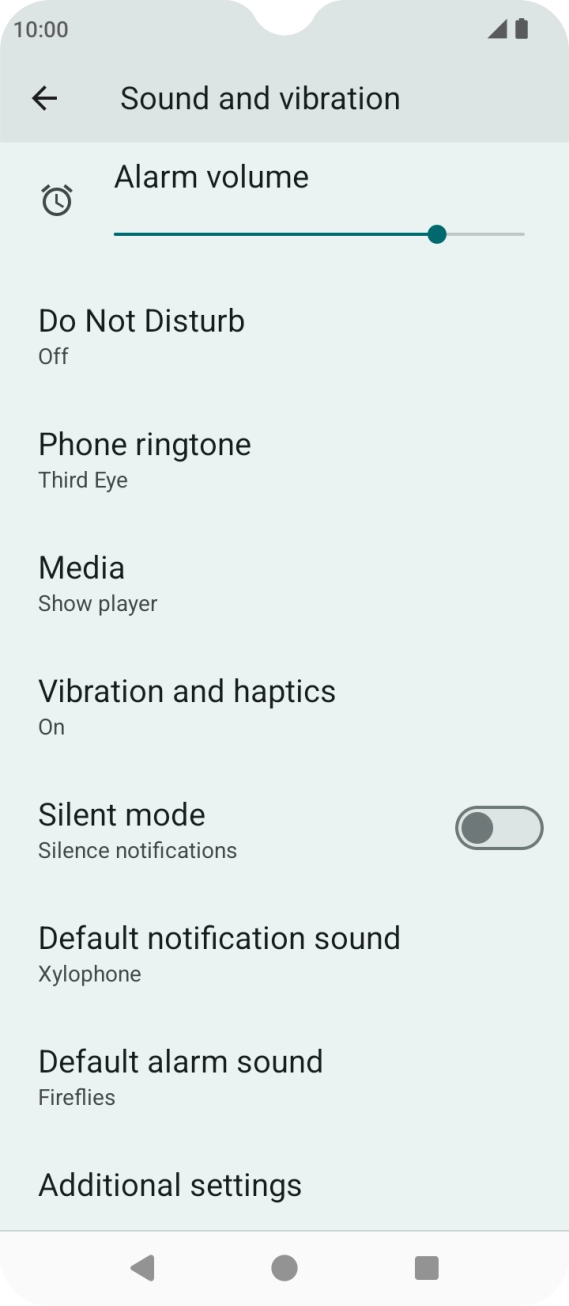 Press the Home key to return to the home screen.