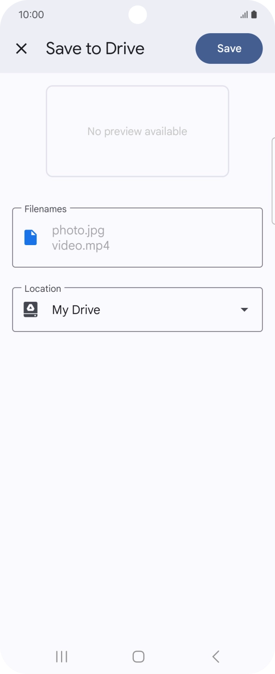Press the field below 'Location' and go to the required folder. Press the field below 'Location' and go to the required folder.