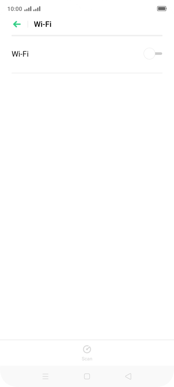 Press the indicator next to 'Wi-Fi' to turn on the function. Press the indicator next to 'Wi-Fi' to turn on the function.