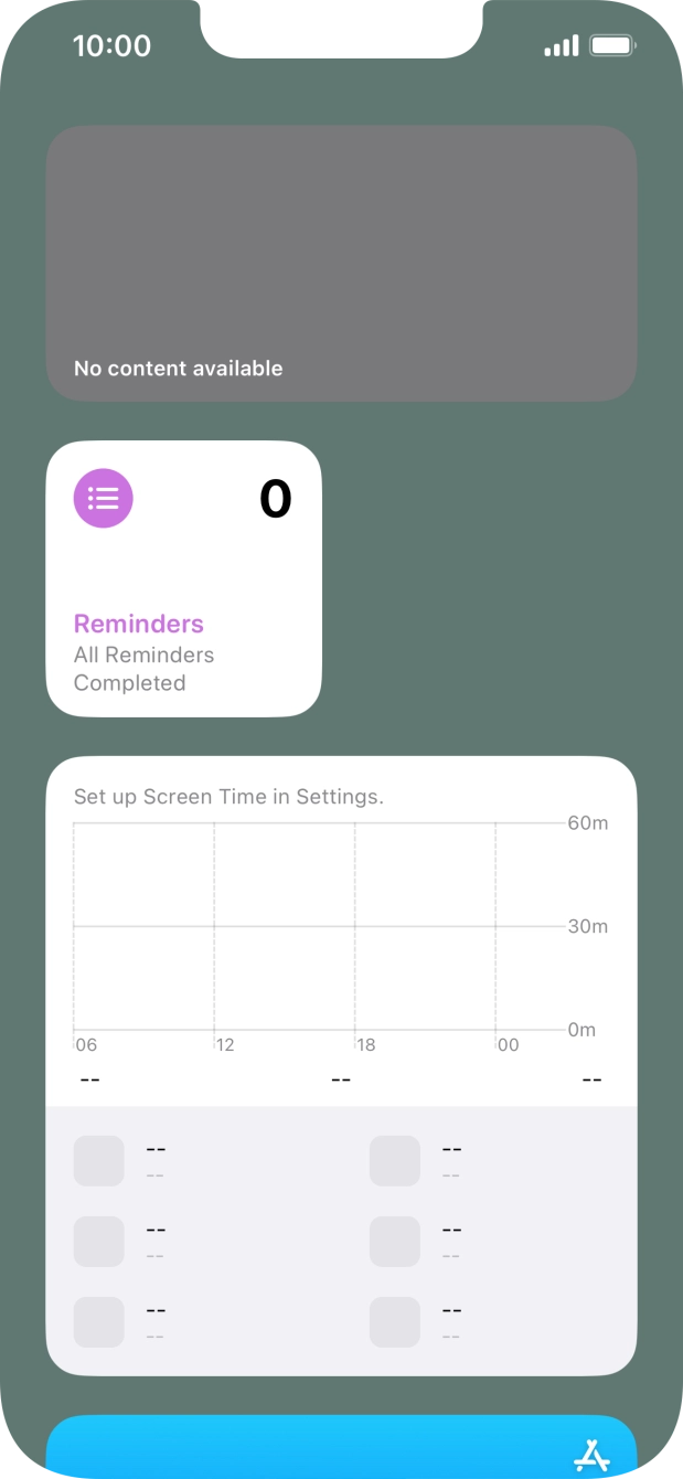 Press and hold the required Widget Stack.