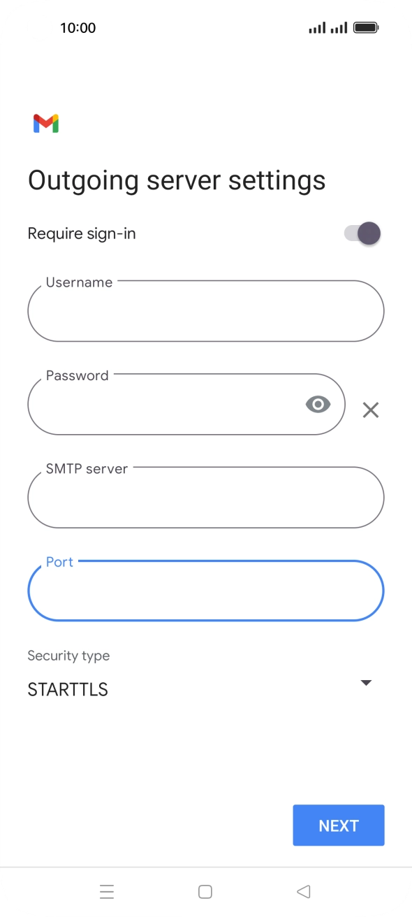Press the drop down list below 'Security type'. Press the drop down list below 'Security type'.