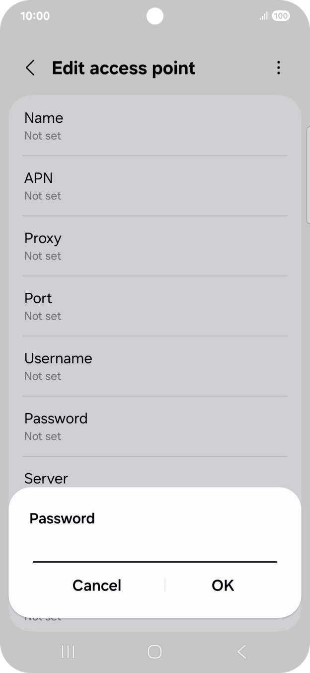 Key in p and press OK. Key in p and press OK.