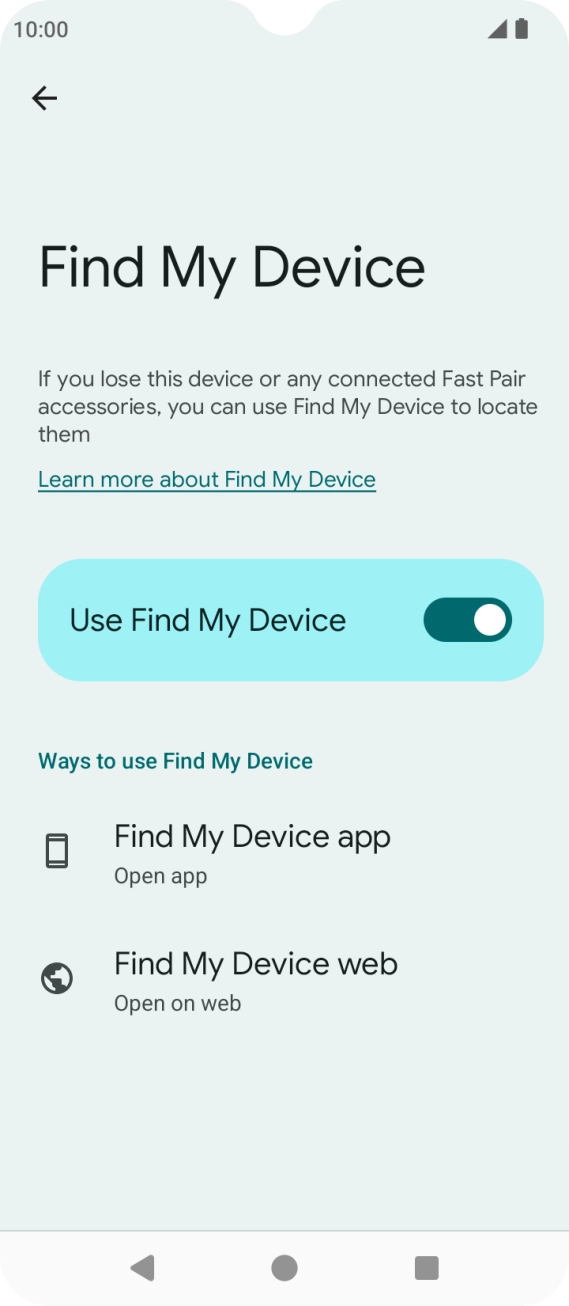 Press the Home key to return to the home screen.