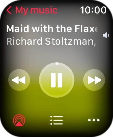 Turn the Digital Crown to select the required volume. Turn the Digital Crown to select the required volume.