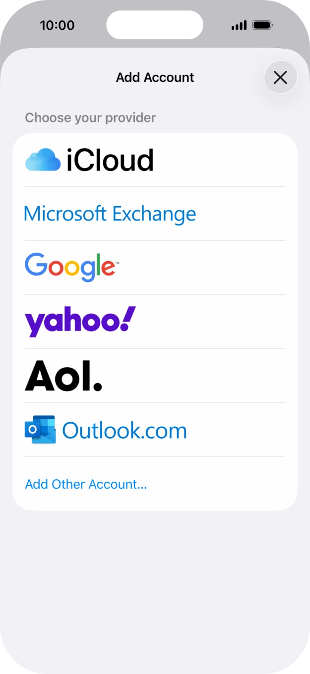 Press Add Other Account....