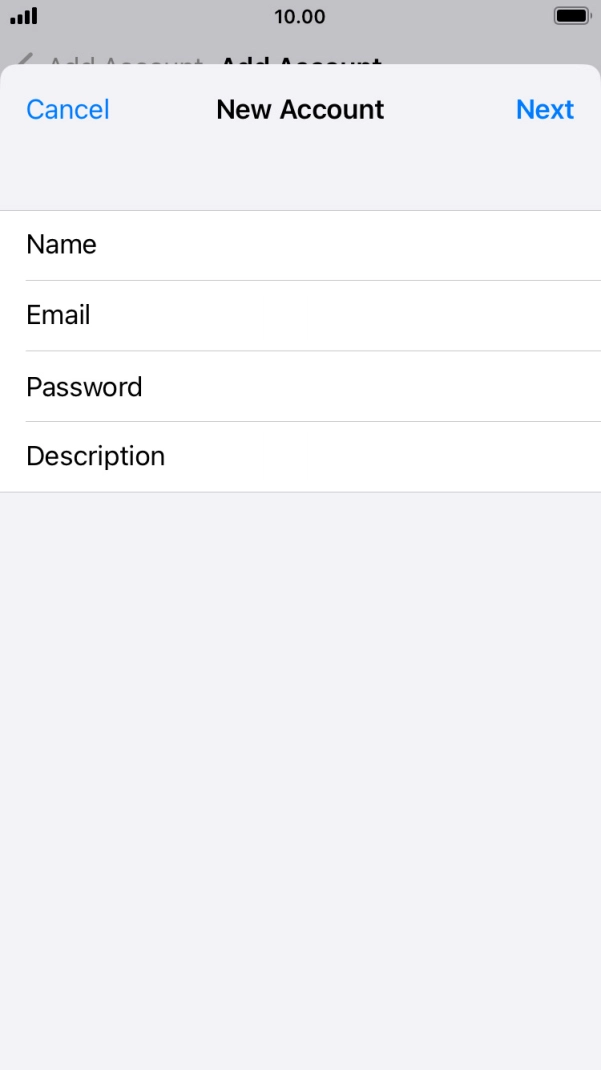 Press Description and key in the required name. Press Description and key in the required name.